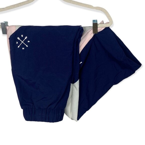 Selena Gomez Puma Bold Rugby Track Pants Oversized Blue White Size XS Stretch - Picture 10 of 16